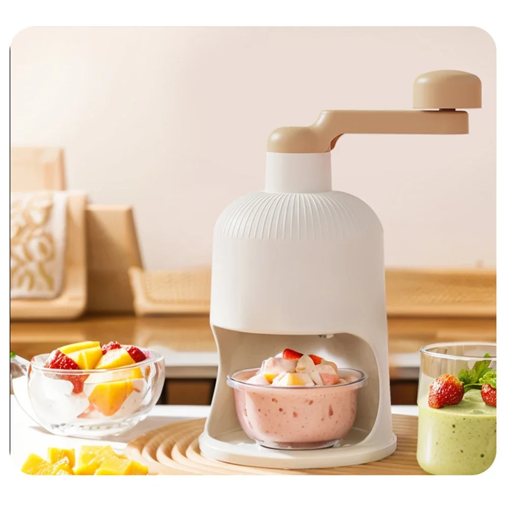 Snow Cone Shaved Ice Machine - 수동 얼음 분쇄기 및 눈꽃빙수 제조기,