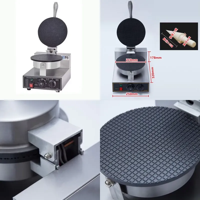 Commercial Waffle Cone Maker Ice Cream - 테바크 공장 스낵 기계 전기 와플