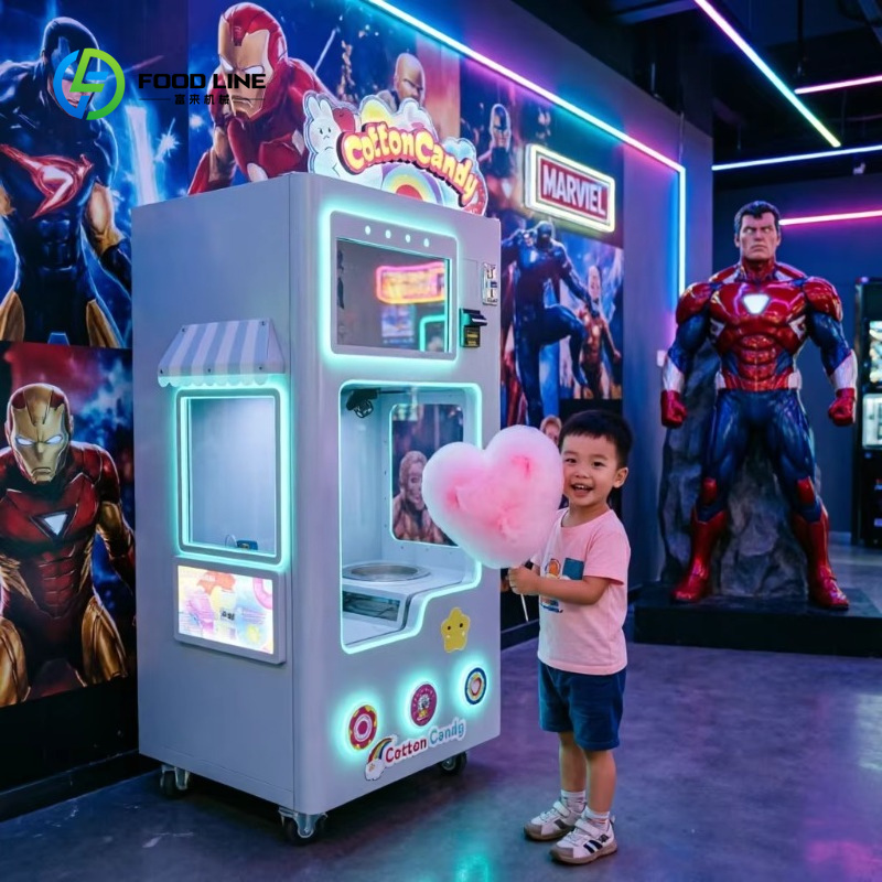 Floss Candy Sugar Spinner Machine - 맞춤형 솜사탕 자동판매기 (코인, 지폐, QR코드