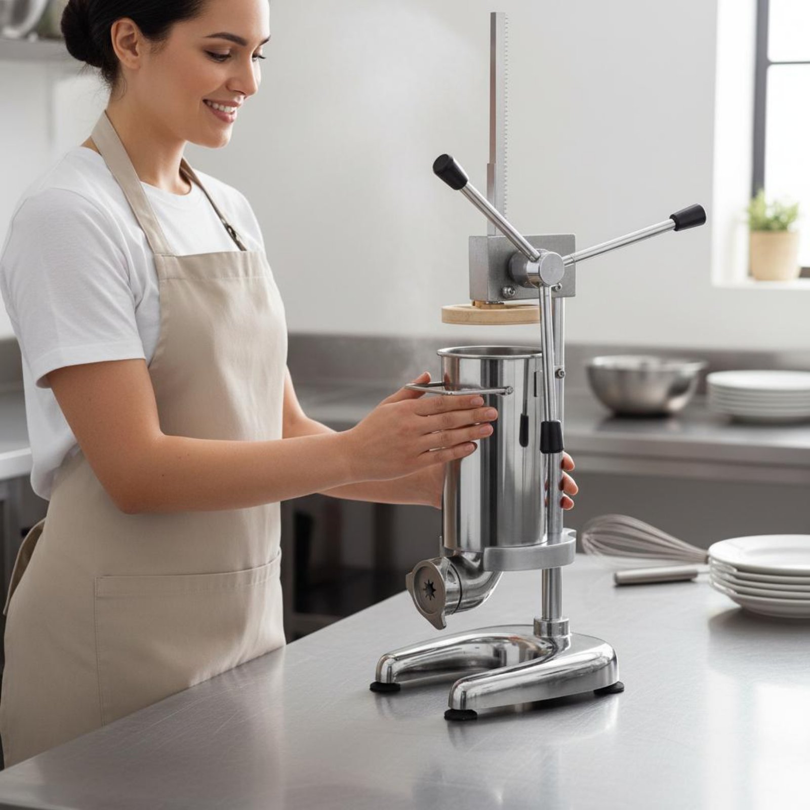 Churros Extruder Machine Manual - 츄러스 압출기 3L 용량 스테인리스 스틸