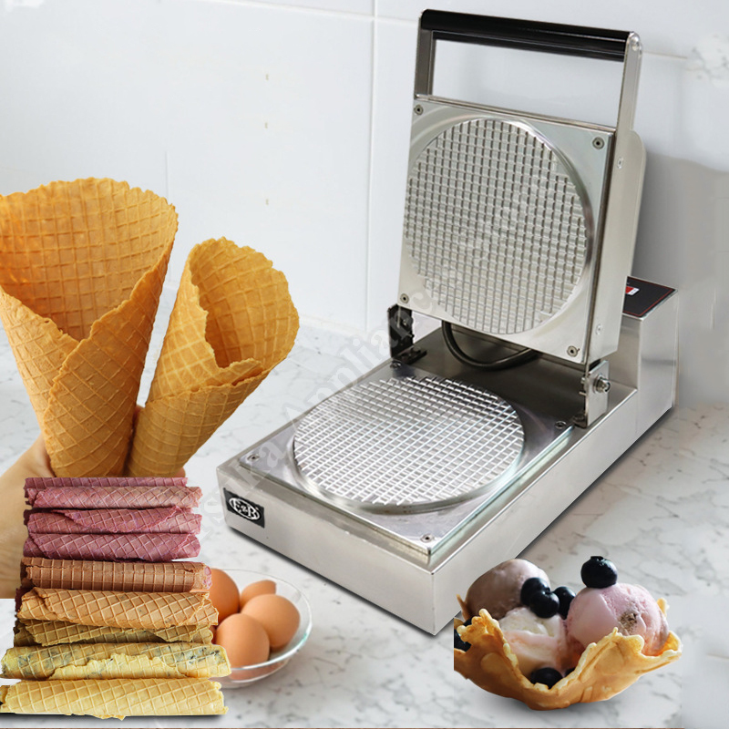 Commercial Waffle Cone Maker Ice Cream - 롤 기계 제조업체 전기 소형 크리스피