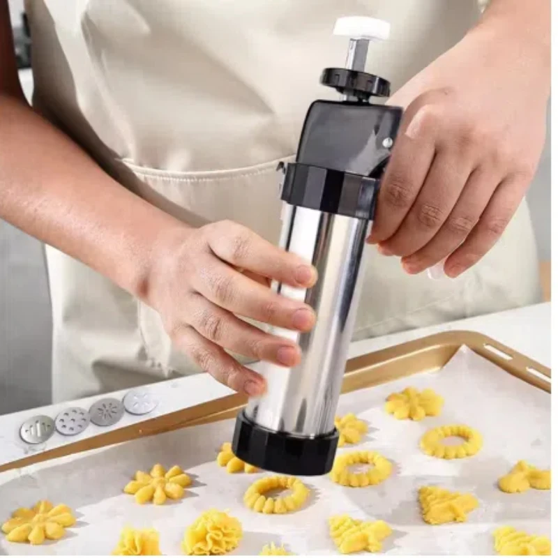 DIY 수동 쿠키 몰드 건, 쿠키 프레스 키트, 기관총 - Churros Extruder Machine Manual 리뷰 및 가격
