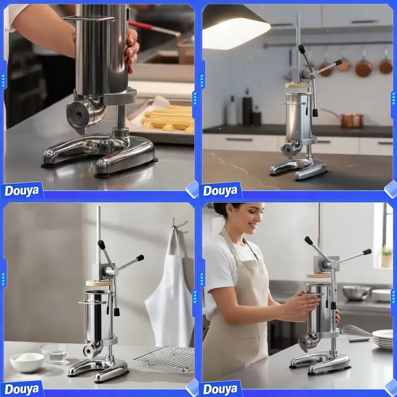 츄러스 압출기 3L 용량 스테인리스 스틸 츄러스 기계  - Churros Extruder Machine Manual 리뷰 및 가격