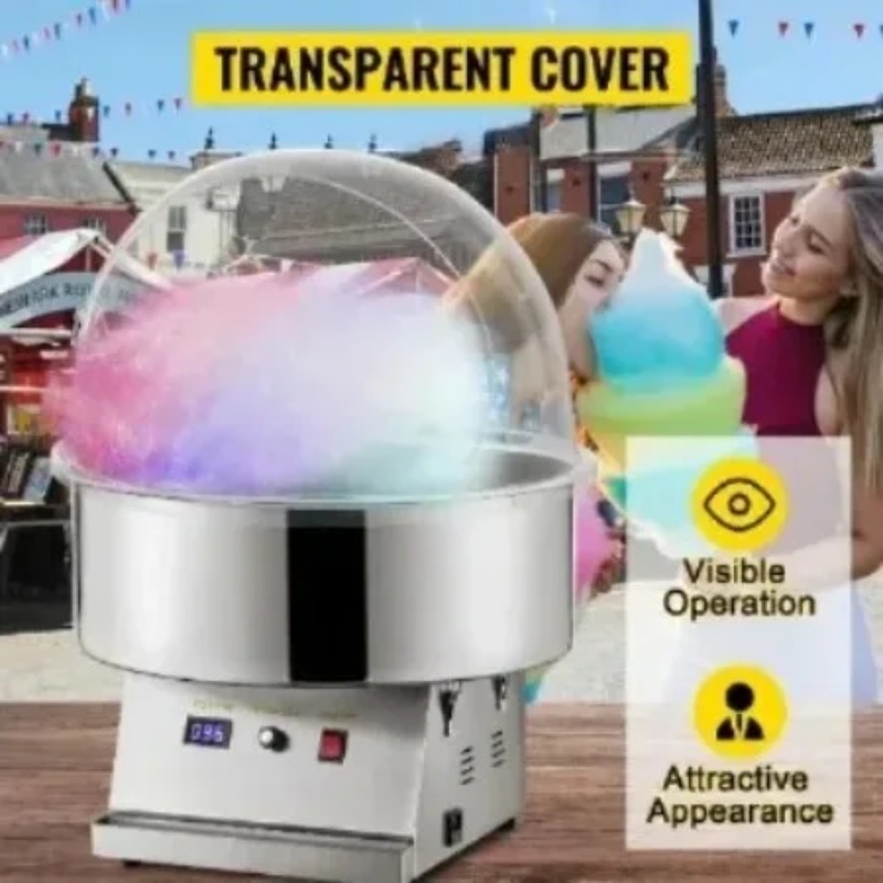 21인치 상업용 솜사탕 기계 커버 투명 설탕 제조기 버 - Cotton Candy Maker With Cover Shield 리뷰 및 가격