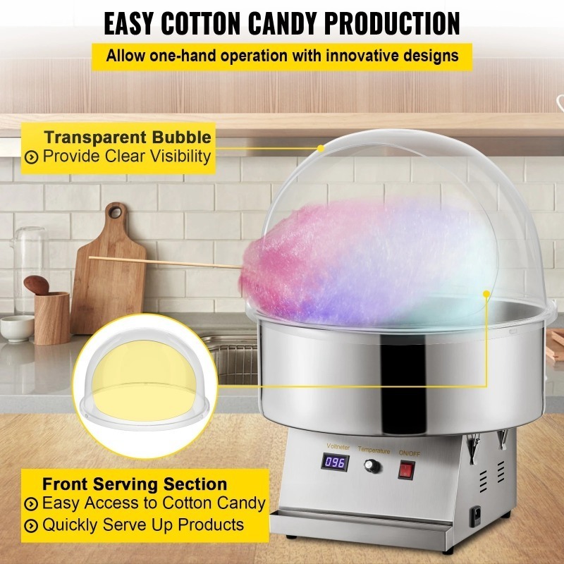 21인치 상업용 솜사탕 기계 커버 투명 설탕 제조기 버 - Cotton Candy Maker With Cover Shield 리뷰 및 가격