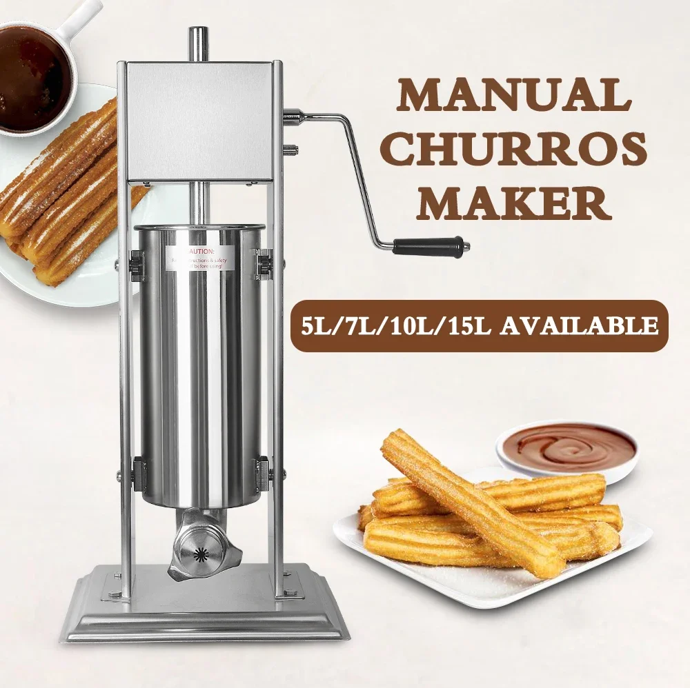 3L/5L 수동 추로스 제조기 라틴 과일 기계 데스크탑 - Churros Extruder Machine Manual 리뷰 및 가격