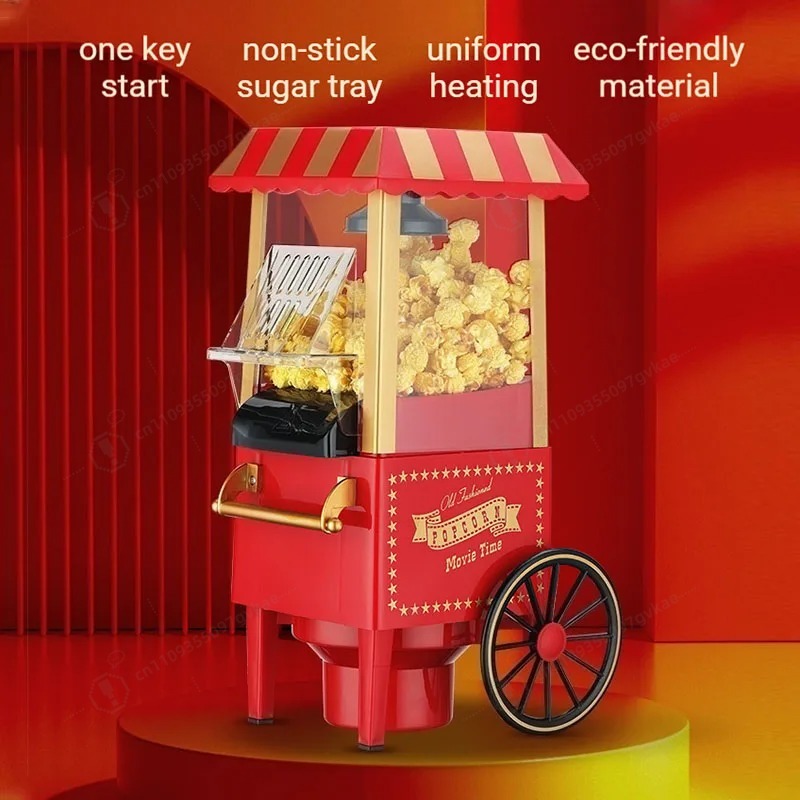 빈티지 스타일 팝콘 기계, 소형 카트 포함, 가정용,  - Popcorn Machine Cart Vintage Style 리뷰 및 가격