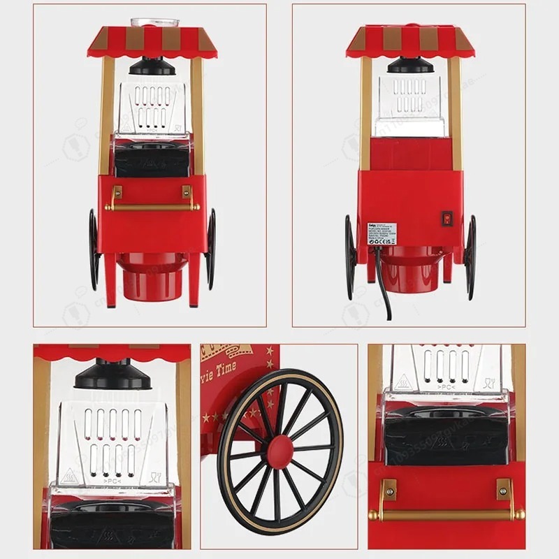 빈티지 스타일 팝콘 기계, 소형 카트 포함, 가정용,  - Popcorn Machine Cart Vintage Style 리뷰 및 가격