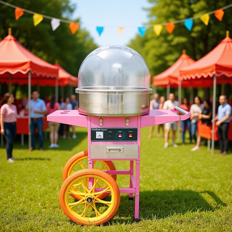 상업용 전기 솜사탕 기계(이동식 판매대 포함) - 길거 - Commercial Cotton Candy Machine Cart 리뷰 및 가격