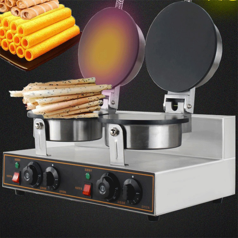 상업용 이중 헤드 에그롤 제조기, 전기 와플 제조기,  - Commercial Waffle Cone Maker Ice Cream 리뷰 및 가격